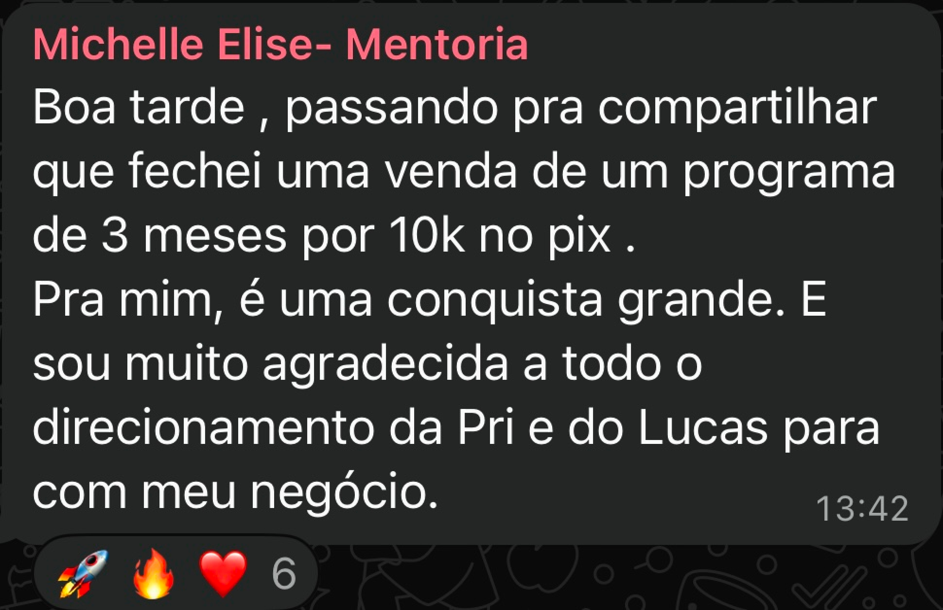 Depoimento de mentorado