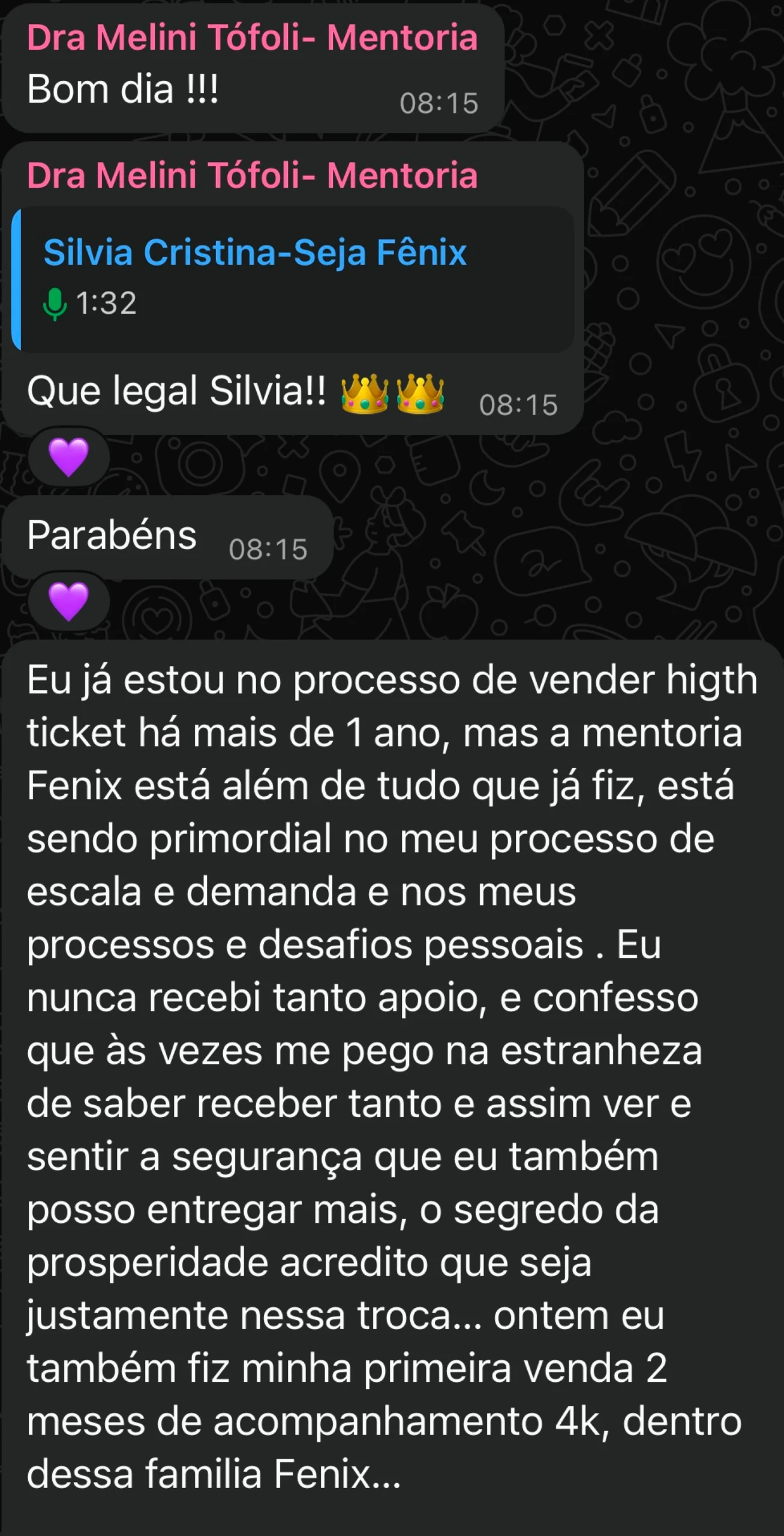 Depoimento de mentorado