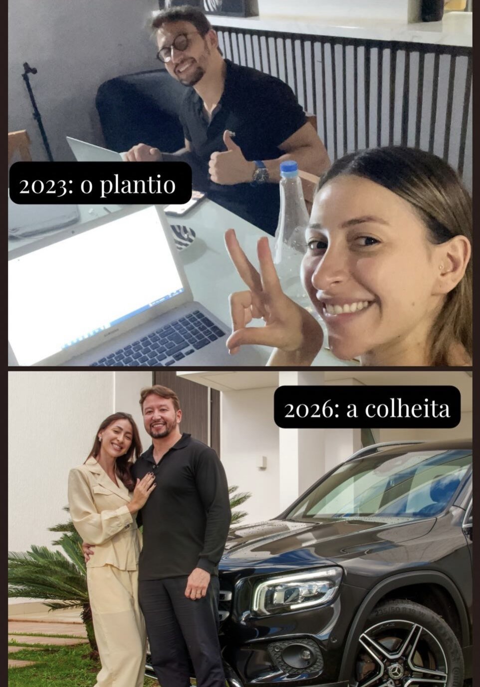 Nossa história: 2023, o plantio. 2026, a colheita.